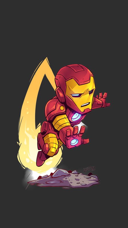 Chibi Iron Man Flying