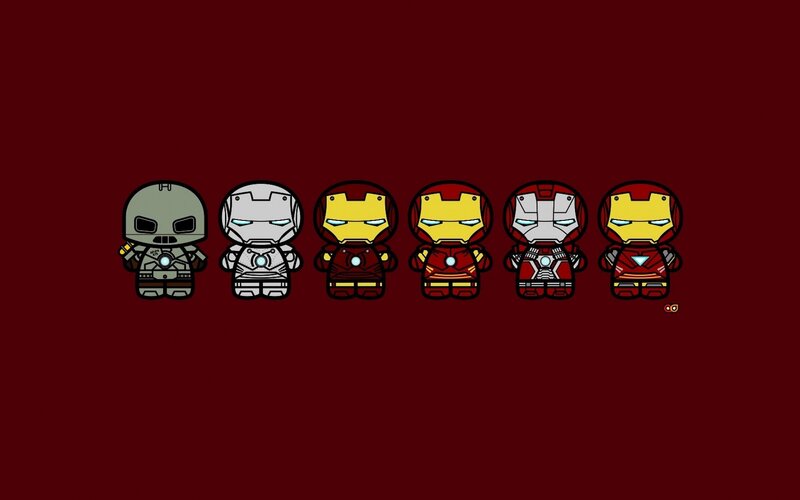 Chibi Iron Man Suits — Red