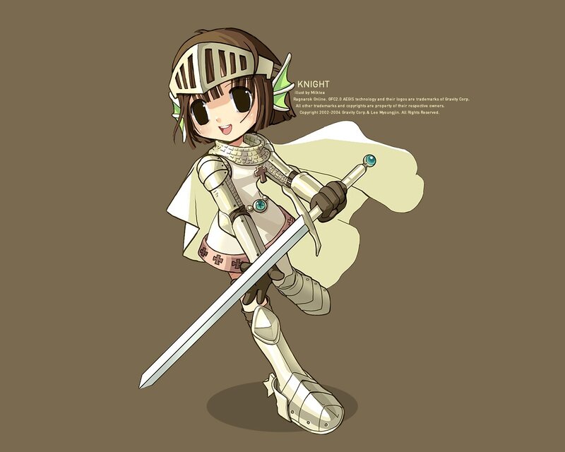 Chibi Knight Character — Brown