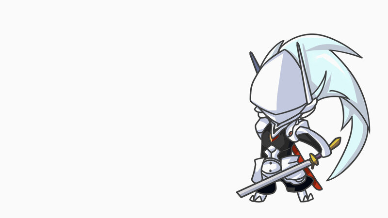 Chibi Knight Character — White