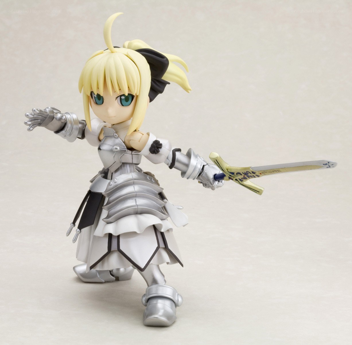 chibi knight figure with sword