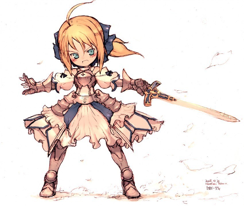 chibi knight girl with sword