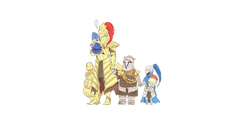 Chibi Knights in Armor — Yellow