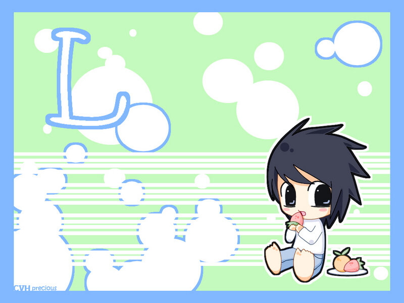 Chibi L eating fruit