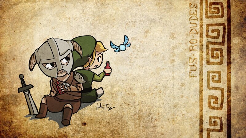 Chibi Link and a knight