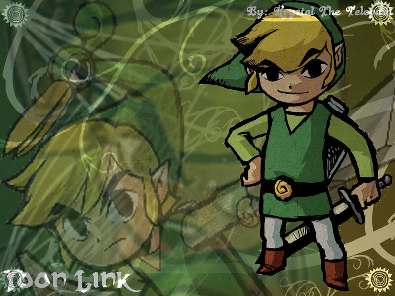 Chibi Link Character — Green, Confident