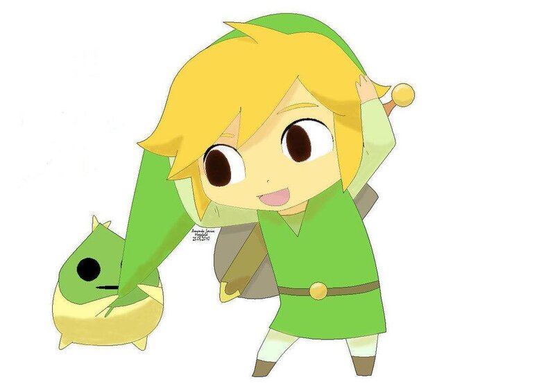Chibi Link Character — Green, Playful
