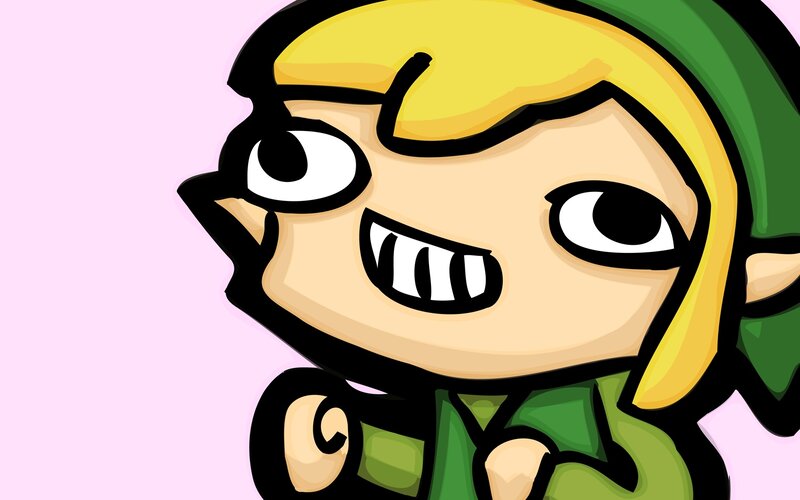 Chibi Link Character — Yellow, Playful