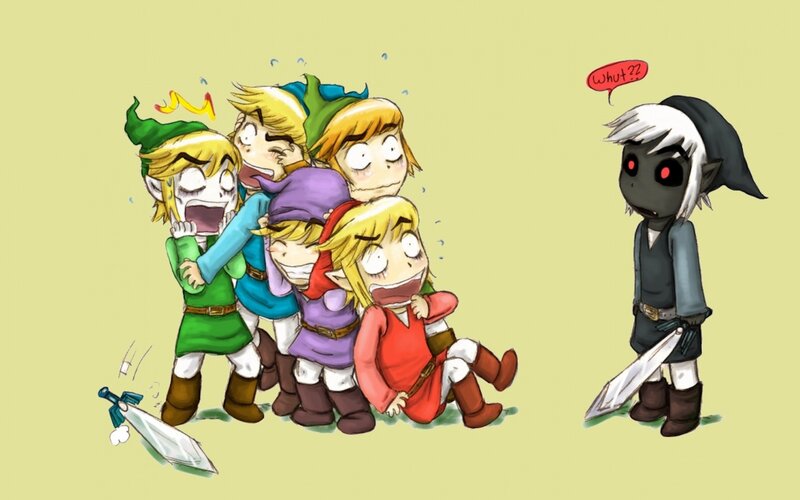 Chibi Link characters in chaos