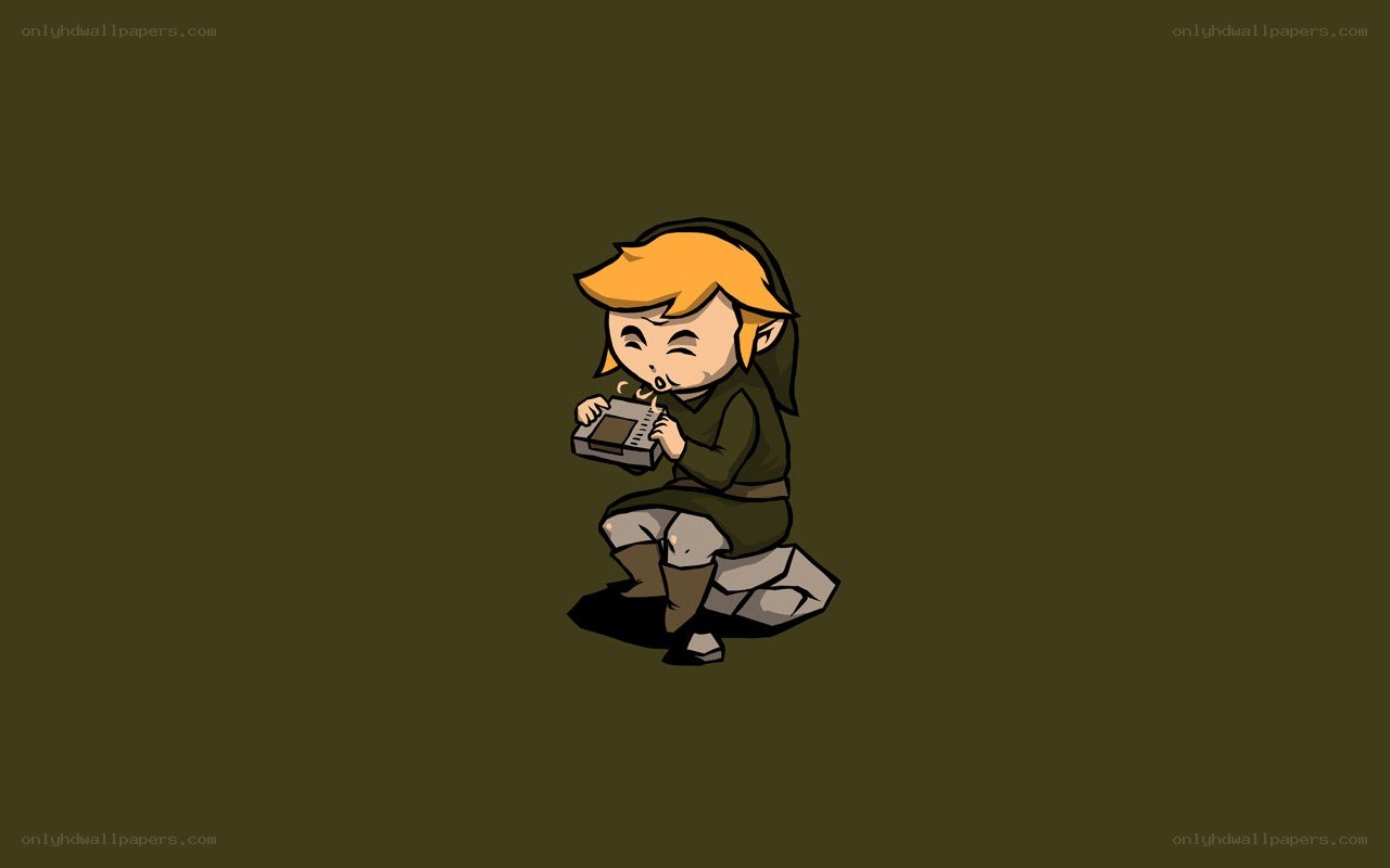 Chibi Link playing a game