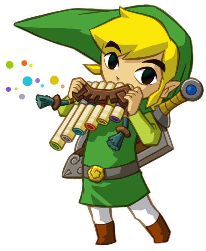 Chibi Link Playing Flute
