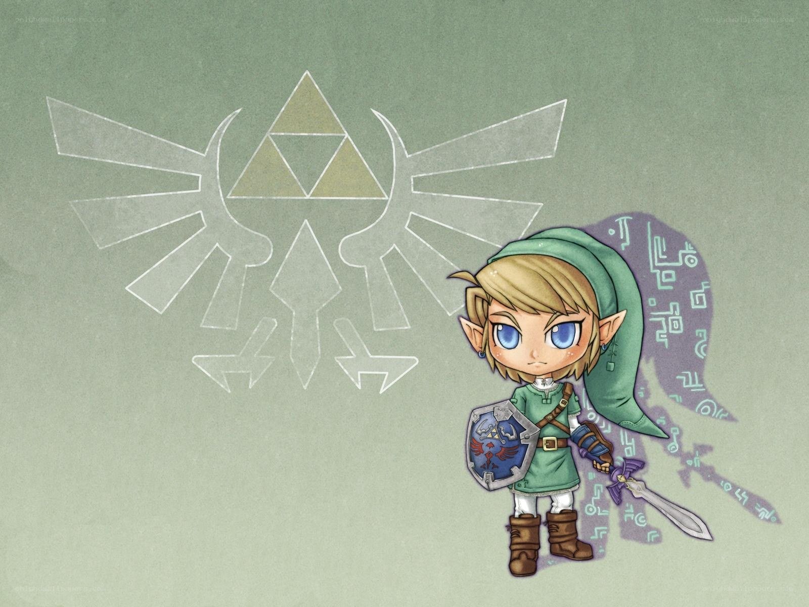 Chibi Link with Triforce