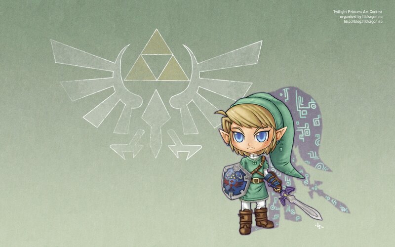 Chibi Link with Triforce