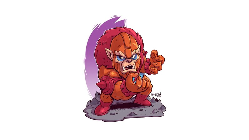 Chibi Lion Character — Orange