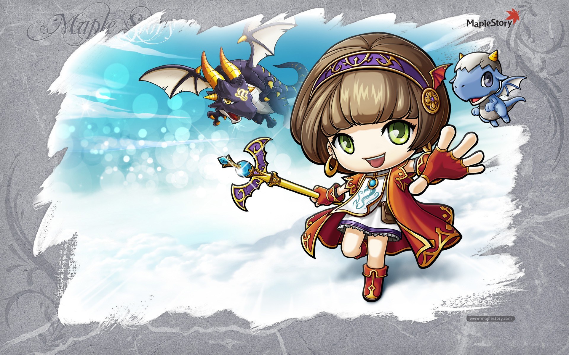 Chibi Mage with Dragons