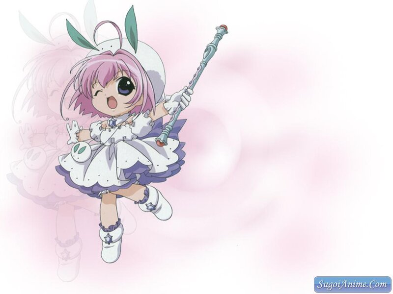 chibi magical girl with staff