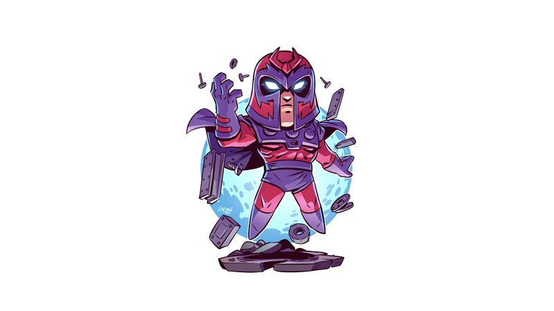 Chibi Magneto Character — Purple
