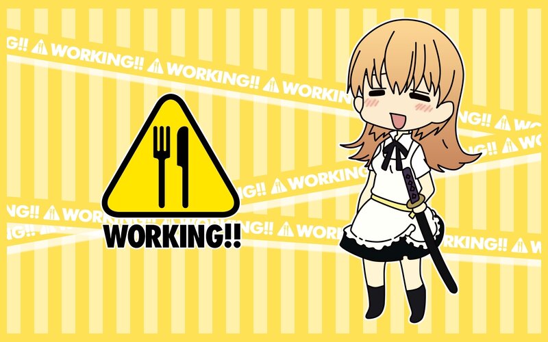 chibi maid working