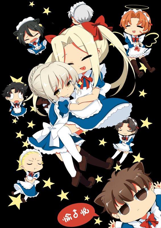 Chibi maids in space
