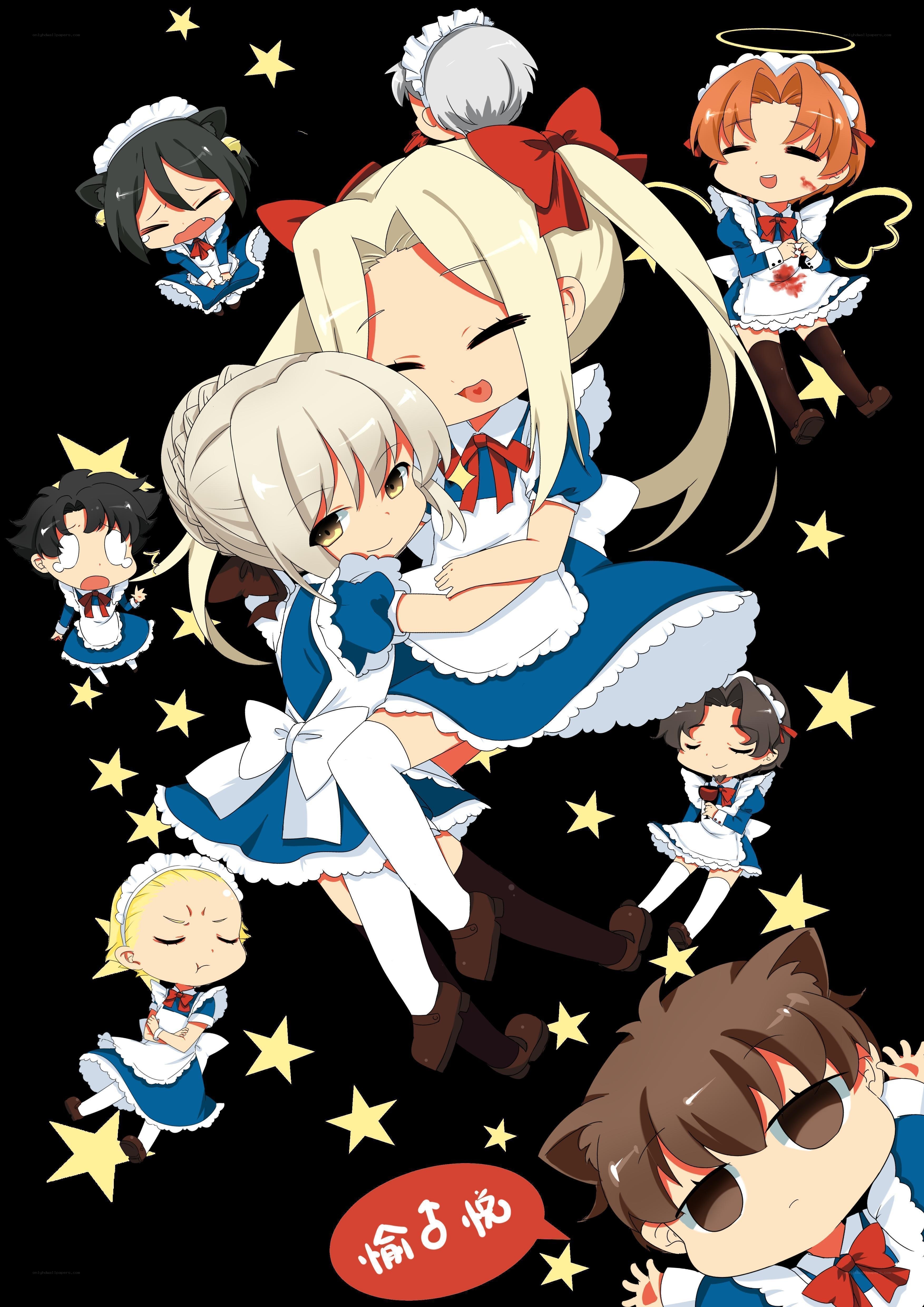 Chibi maids in space