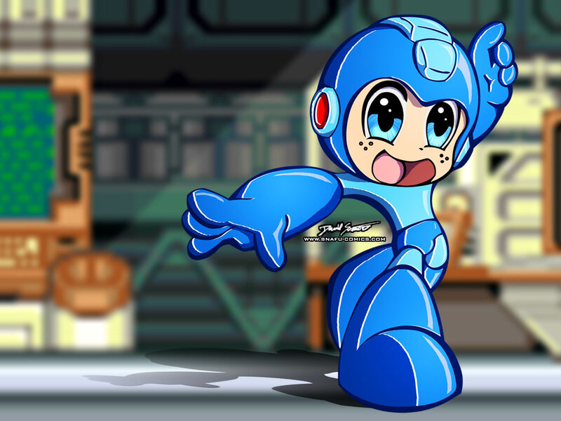 Chibi Mega Man character