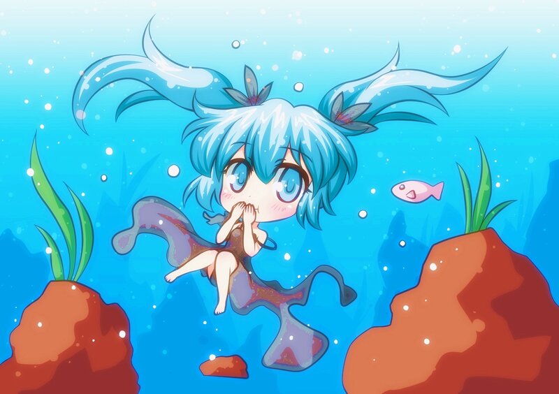 Chibi Mermaid Underwater
