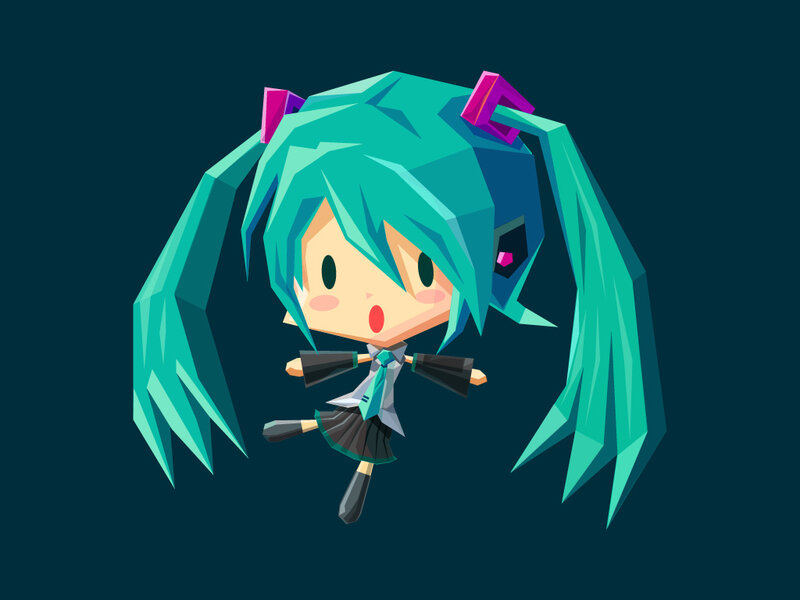 Chibi Miku character art