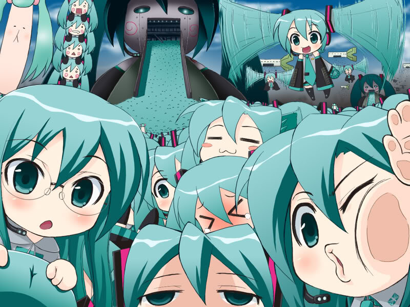 Chibi Miku Characters — Cyan