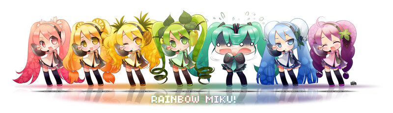Chibi Miku Characters — Pink