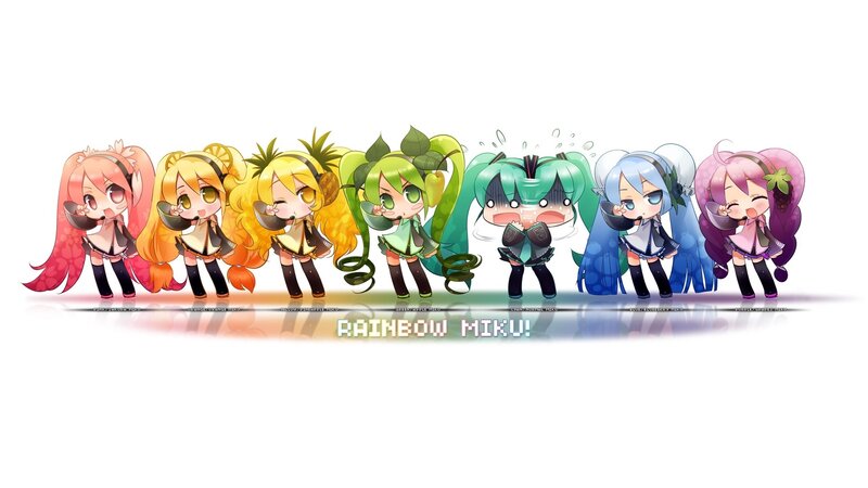 Chibi Miku Characters — White