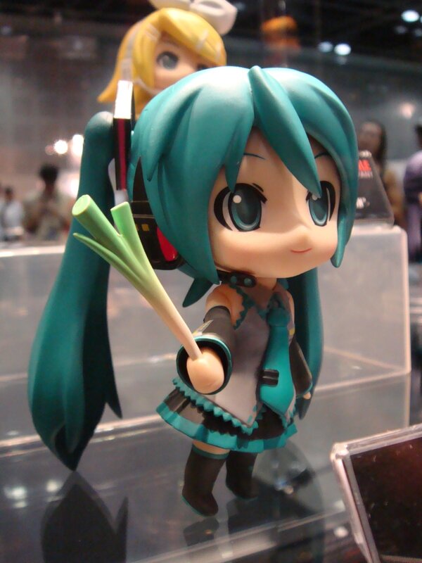 Chibi Miku figurine with green onion