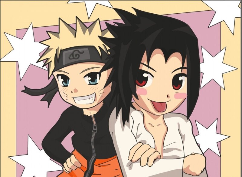 Chibi Naruto and Sasuke — Yellow
