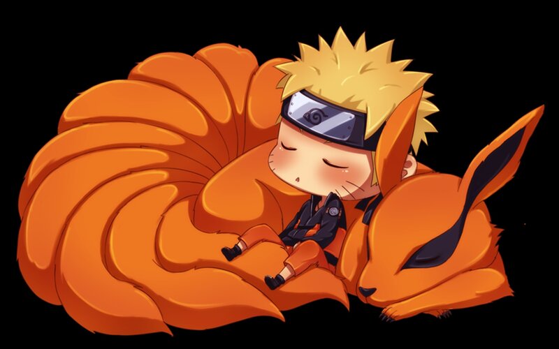 Chibi Naruto Sleeping — Orange