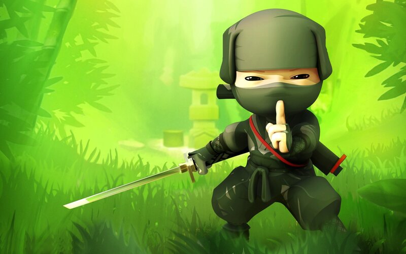 chibi ninja in the forest