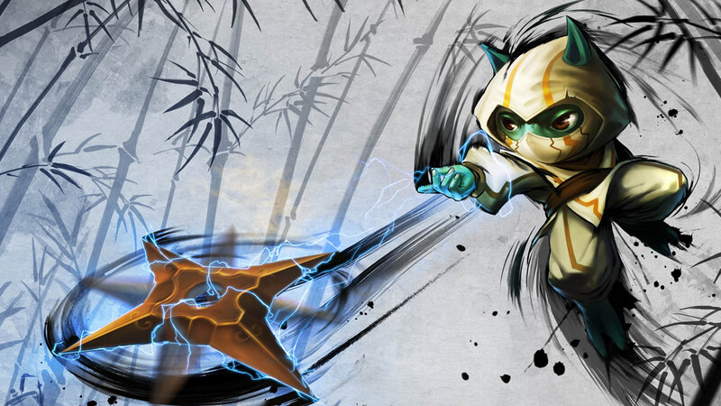 Chibi Ninja Throwing Shuriken