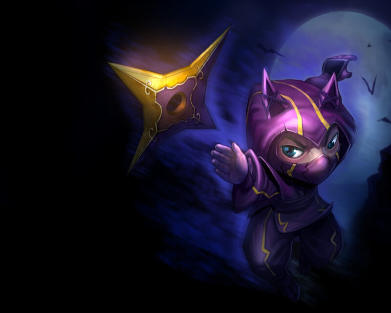 chibi ninja with shuriken