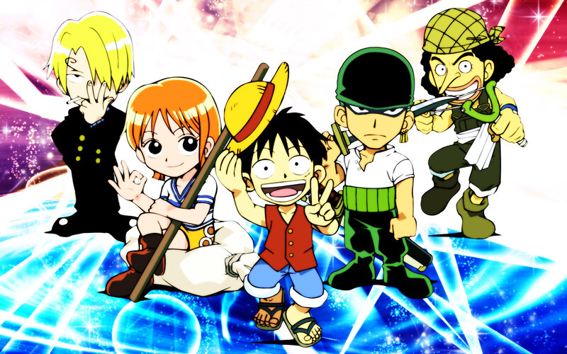 Chibi One Piece crew
