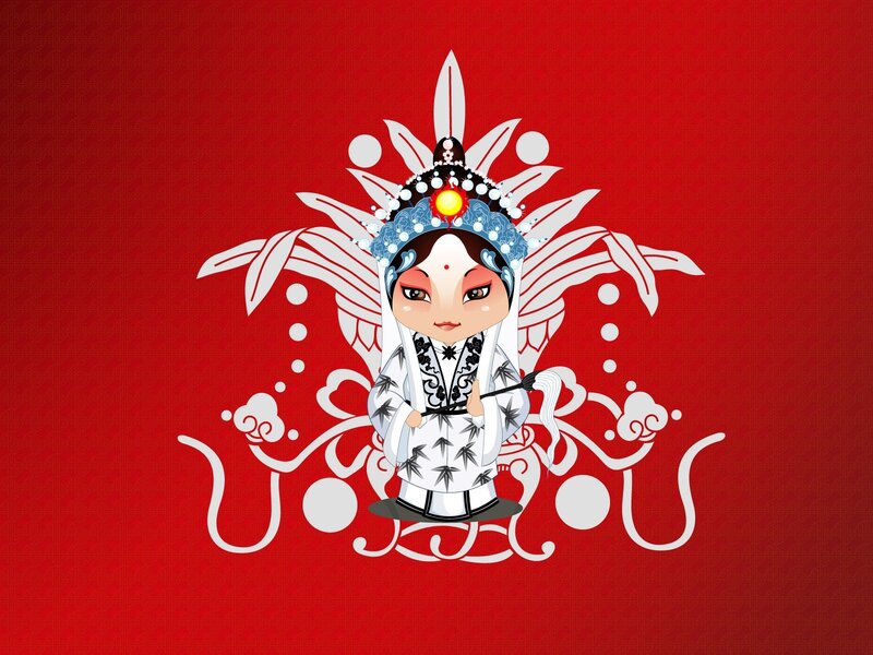 Chibi Opera Character — Red