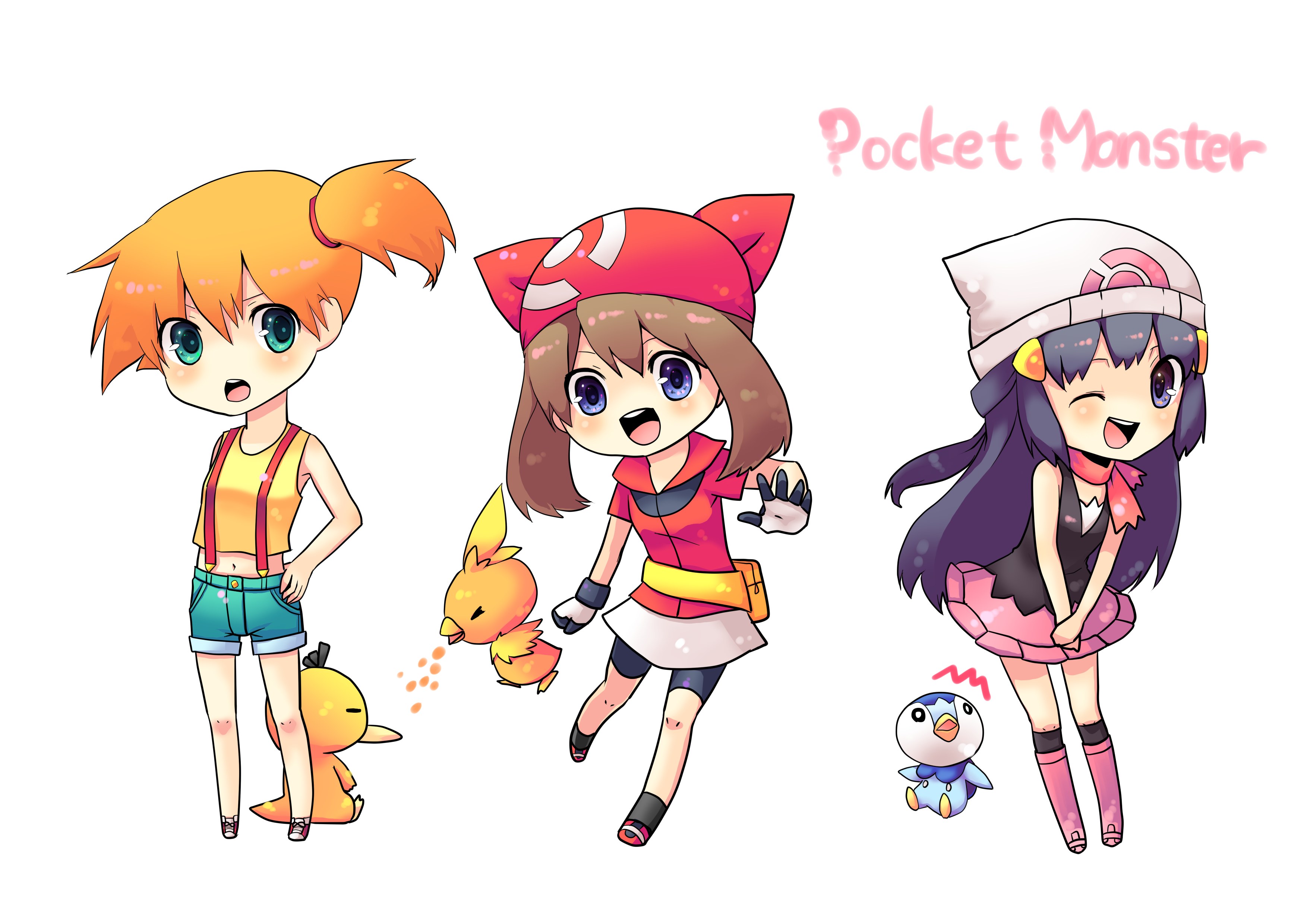 Chibi Pokémon characters