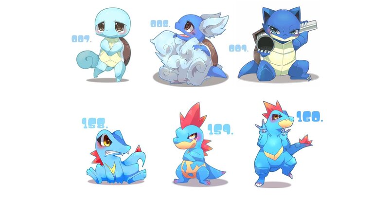 Chibi Pokémon Characters — Blue