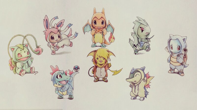 Chibi Pokémon Characters — White