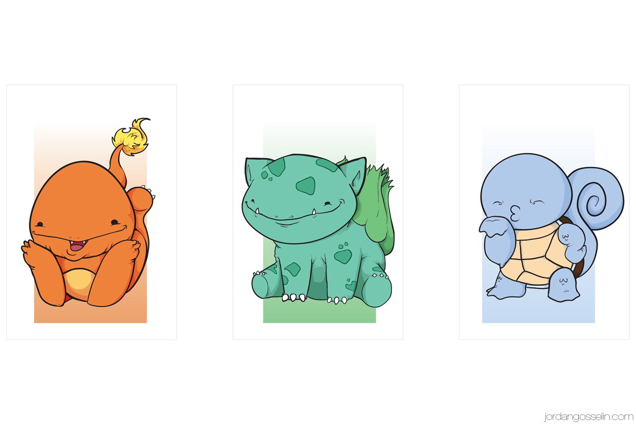 Chibi Pokémon trio