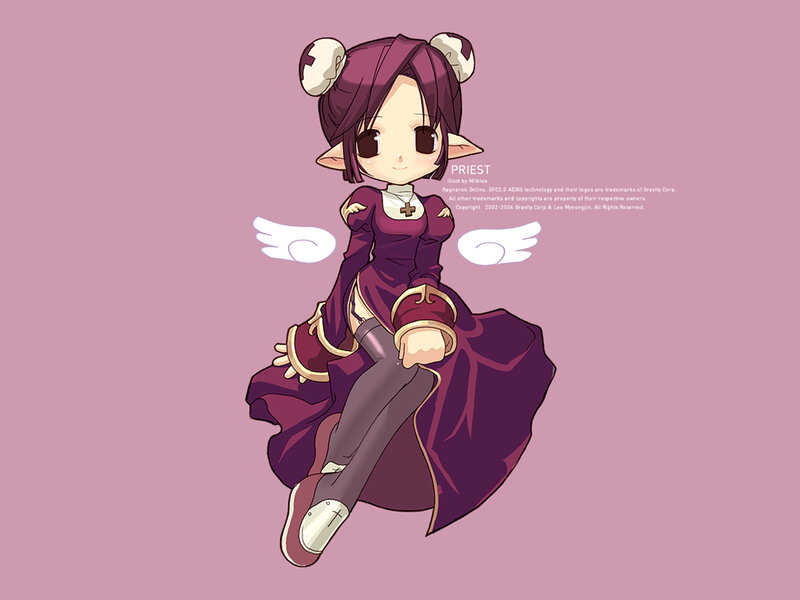 Chibi Priest Character — Purple