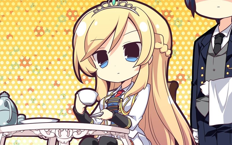 chibi princess at tea party