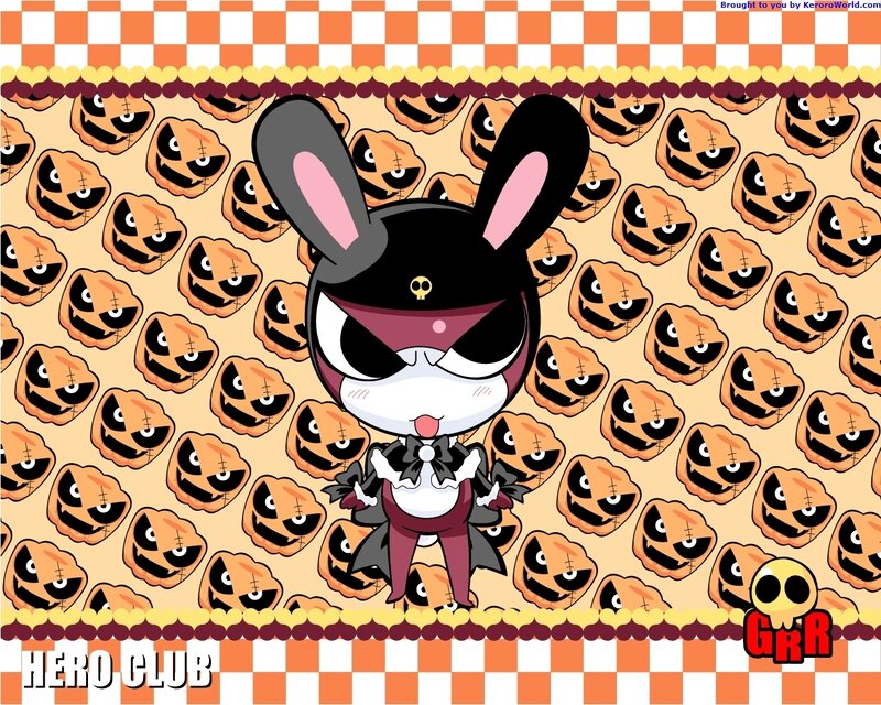 Chibi rabbit in Halloween costume