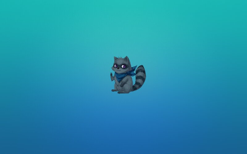 chibi raccoon character