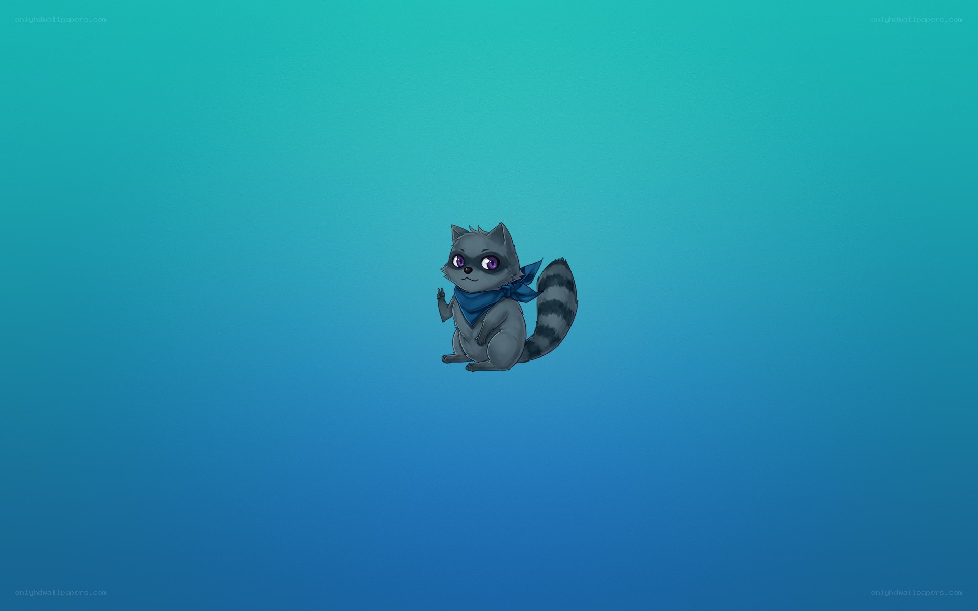 chibi raccoon character