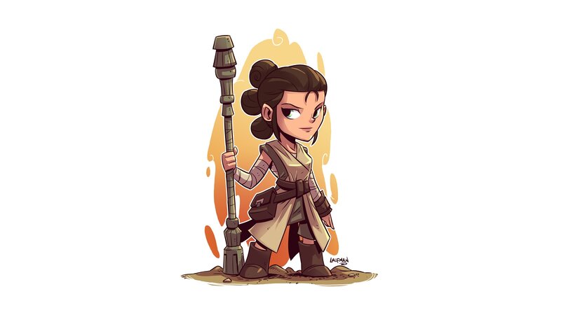 Chibi Rey with Staff