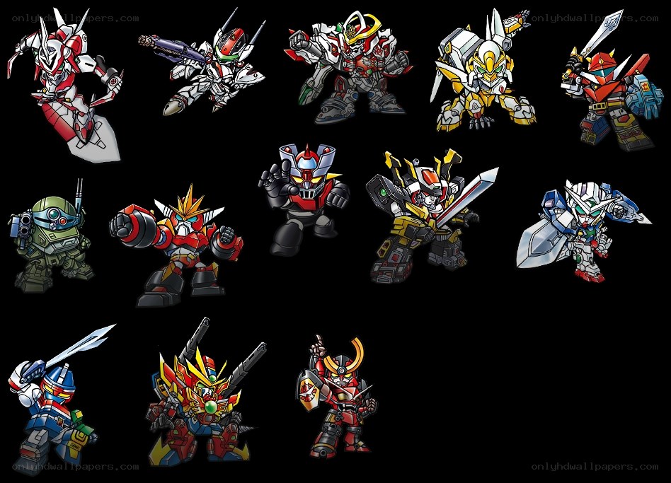 Chibi robot mecha characters