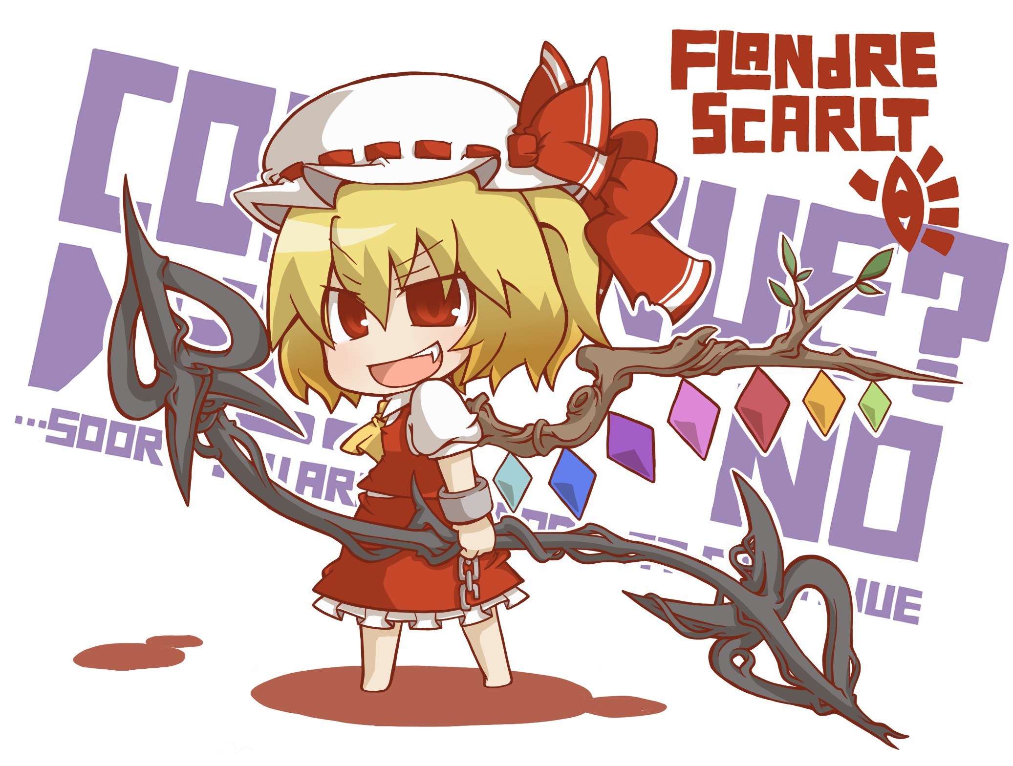 Chibi Scarlet with a staff
